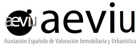 Logo de la Asociación Española de Valoración Inmobiliaria y Urbanística (AEVIU).
